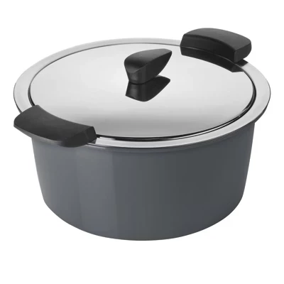 Кастрюля Kuhn Rikon Hotpan 2,0 л из нержавеющей стали с термобаком, серая