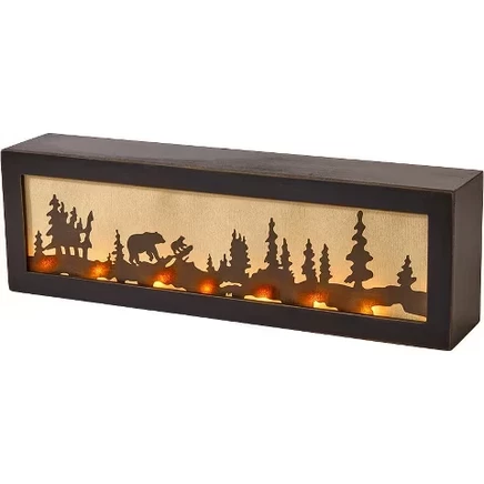 Светящийся декор Lakeside Woodland Scene, медведь