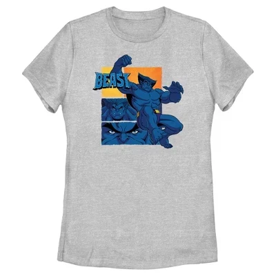 Женская футболка X-Men 97 Beast, серо-меланжевая