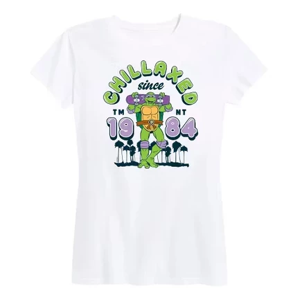 Women's -  - Chillaxed Since 84 Short Sleeve Graphic T-Shirt white