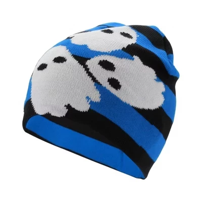 Cycling Hat Warm Comfortable Breathable Hard Hat Liner White Five Spirit Pattern Acrylic 7.87