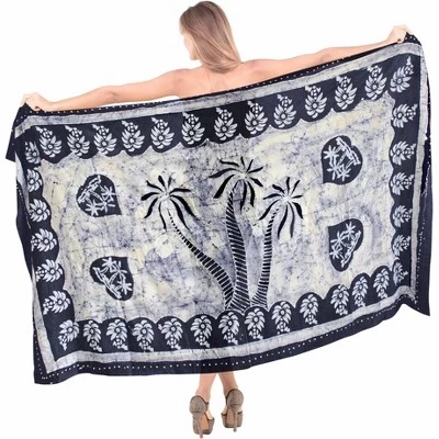 Женская пляжная одежда, летнее Батиковое пляжное парео, купальник, обертывания, купальный костюм, Дашики, саронг, накидки для женщин, один размер, синий Абстрактный синий