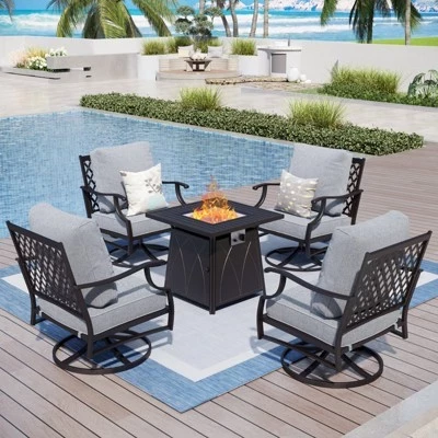 Комплект мебели с очагом Captiva Designs, серый