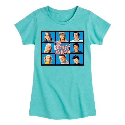 Футболка для девочек The Brady Bunch, бирюзовая