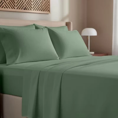 Комплект простыней California Design Den из хлопка, шалфейный
