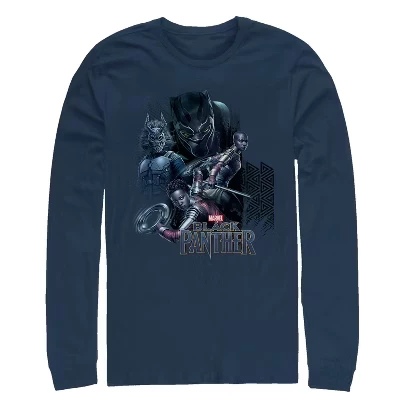 Мужской лонгслив Marvel Black Panther 2018, синий