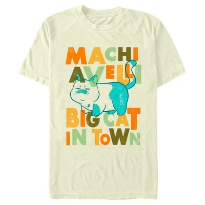 Мужская футболка Machiavelli Big Cat in Town бежевого цвета