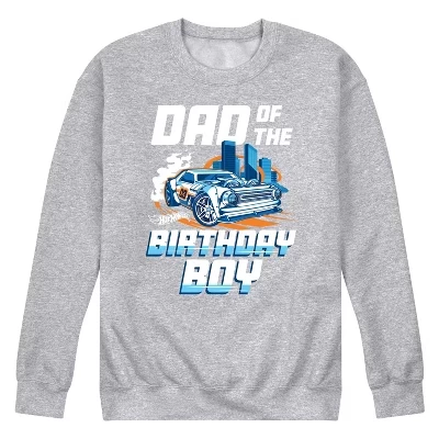 Мужской свитшот Hot Wheels Dad Of Birthday Boy, серый меланж