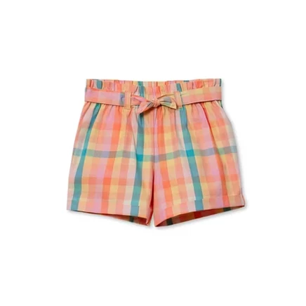 kids large / orange multi plaid