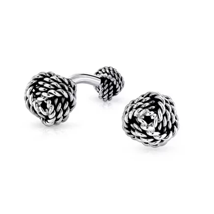 Мужские запонки Bling Jewelry «Узел любви», серебро 925