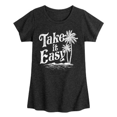 Футболка для девочек Instant Message Take Easy, черная