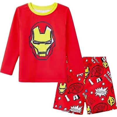Летние комплекты купальников Disney Toddler Boys UPF 50+ красный