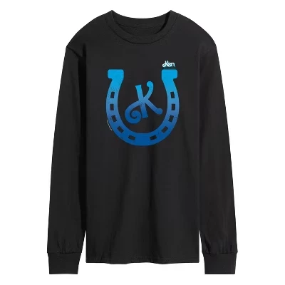 Мужская футболка с длинным рукавом Ken Horseshoe с графическим рисунком, черная