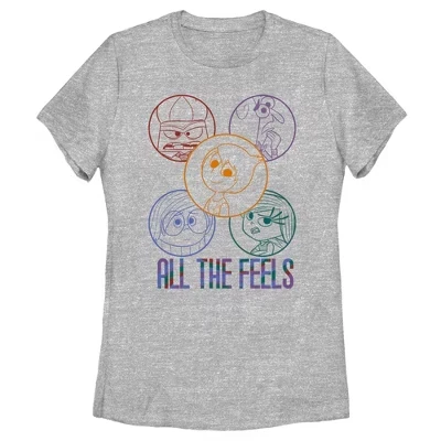 Женская футболка All the Feels Emotions с контуром athletic heather
