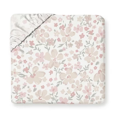 Детская простыня из сертифицированного органического хлопка Makemake Organics GOTS - Blossom blossom