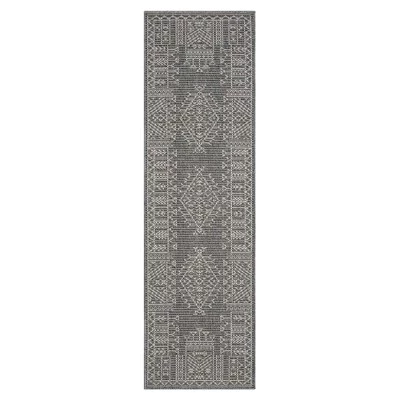 Тканый коврик Obeetee Pavilion Medallion для помещений и улицы серый