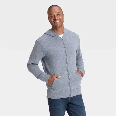 Мужская толстовка Goodfellow & Co. Every Wear флисовая на молнии, серая