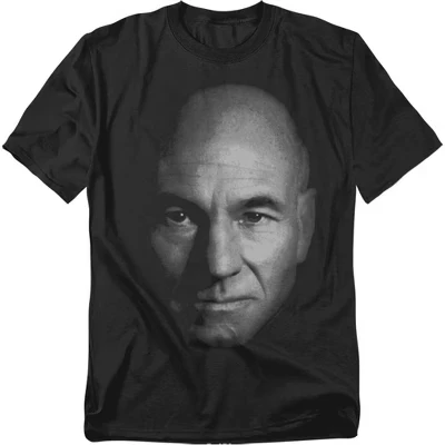 Мужская футболка The Next Generation Picard Oversize Face черного цвета