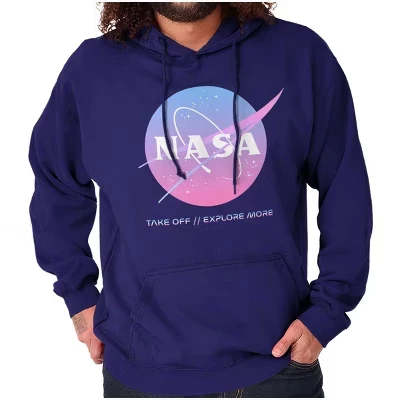 NASA Vaporwave Take Off Исследуйте больше Толстовка с капюшоном Женская мужская лицензионная фиолетовая