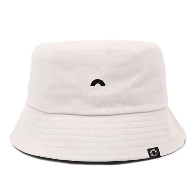 Вышитая хлопчатобумажная шапочка Lil Rainbow Outdoor Bucket Hat женская пергаментная белая