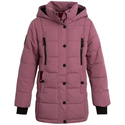 Зимнее пальто для девочек CANADA WEATHER GEAR – стеганая пуховая куртка-парка средней длины (7-16)