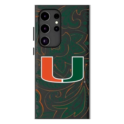 Чехол для мобильного телефона, совместимый с NCAA ACC Universities Paisley MagSafe для Samsung Galaxy miami hurricanes
