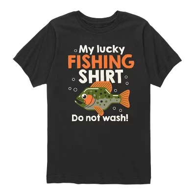 Футболка Lucky Fishing Shirt с коротким рукавом и графическим рисунком черного цвета