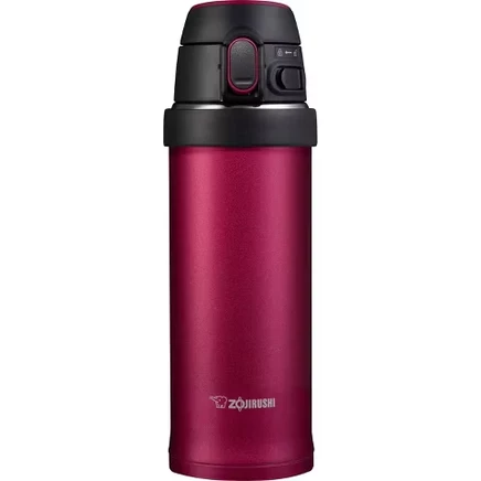 дорожная кружка из нержавеющей стали Flip-and-Go объемом 16 унций SM-QHE48 - Hibiscus Red: Для горячих и холодных напитков, Портативная посуда для питья