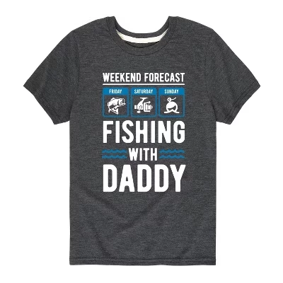 Мальчиковая футболка Instant Message Fishing Daddy, антрацит