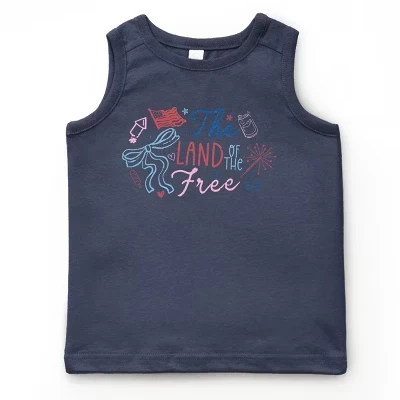 Подростковая майка The Land Of The Free, синяя
