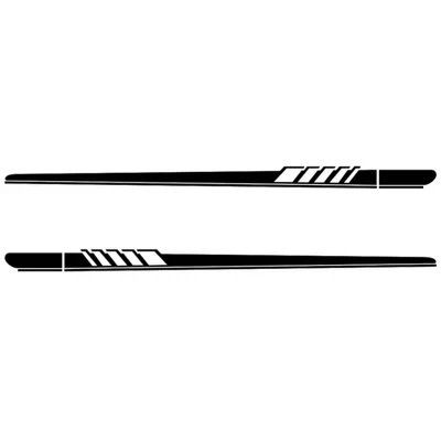 2 Pieces of Body Modified Striped Stickers, 1 Pair of Striped Design PVC Sticker Decals for Trim, Decorative Decals, Exterior Accessories, Black black