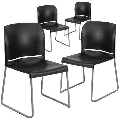 Набор из 4 стульев Flash Furniture HERCULES, черные