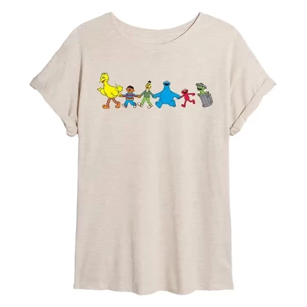 Женская футболка Sesame Street SS Group, бежевая