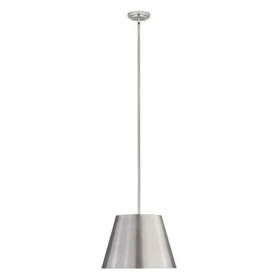 Подвесной светильник Lilly 1-Light - Современный стальной светильник для кухни и гостиной, серебристый, шириной 18 дюймов