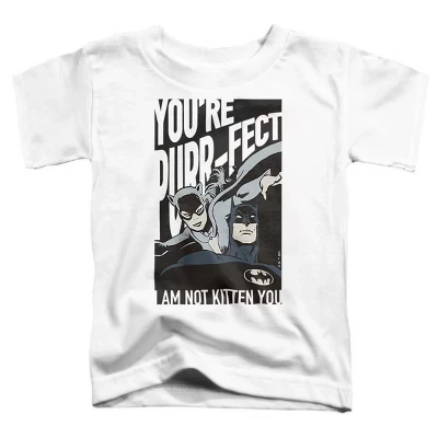 Toddler Boys'  Valentine's Day Catwoman You'Re Purrfect T-Shirt white
