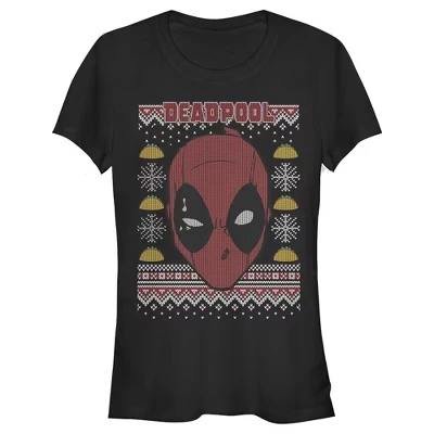 Женская футболка Marvel «Маска Дэдпула», черная