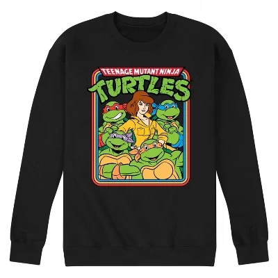Мужской флисовый свитшот TMNT Retro Group April, черный