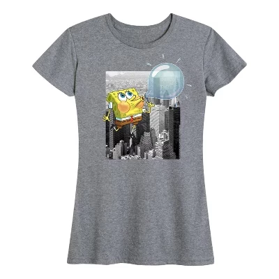 Женская футболка Bubble Ballon Sky High с коротким рукавом и графическим рисунком heather grey