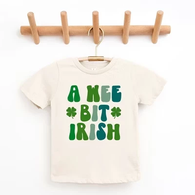 Детская футболка The Juniper Shop A Wee Bit Irish, кремовая