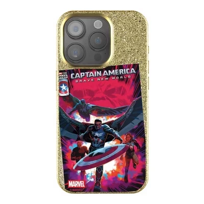 Обложка Marvel Avengers с золотыми побрякушками для мобильного телефона Apple iPhone Сэм Уилсон капитан Америка