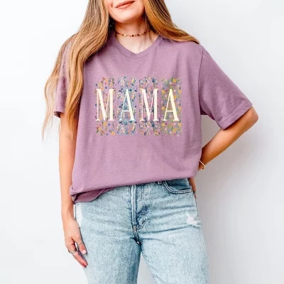 Футболка с коротким рукавом Mama Pressed Flowers орхидея