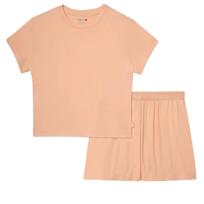 Женский пижамный комплект Originals SuperSoft Comfywear, футболка и шорты для отдыха mellow peach/мягкий персик