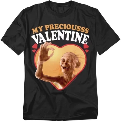 Men's Gollum My Precious Valentine T-Shirt black
