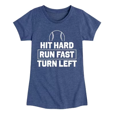 Hit Hard Run Fast Приталенная футболка с коротким рукавом и графическим принтом