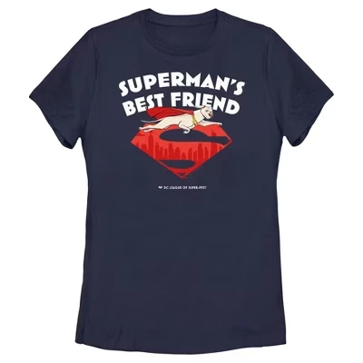 Женская футболка Superman's Best Friend Flying Krypto с надписью 