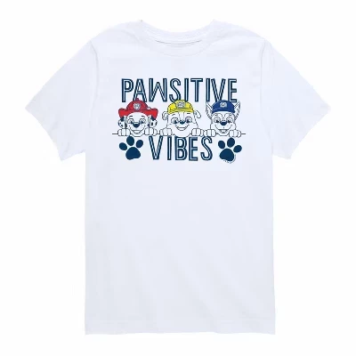 Футболка с коротким рукавом и рисунком Rubble Marshall Chase для мальчиков - Paw Patrol - Pawsitive Vibes, белая