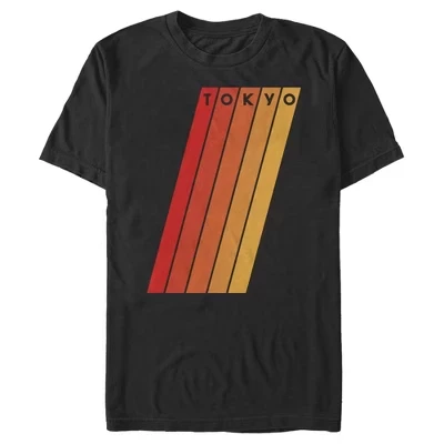 Мужская футболка Lost Gods Tokyo Retro Stripes, черная