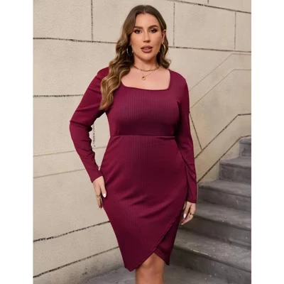 Женское коктейльное платье Yesfashion, красное