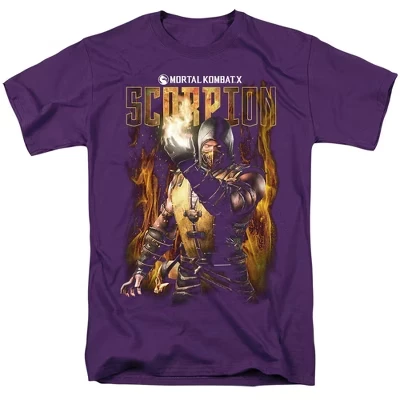 Взрослая футболка Scorpion фиолетового цвета