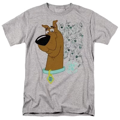 Скуби Ду Эволюция взрослой футболки Scooby Doo athletic heather